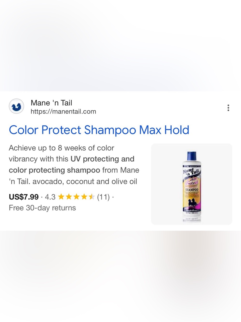 Mane n’ tail colour protect shampoo